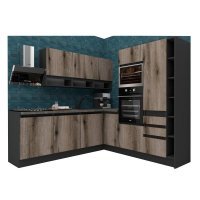 Bucatarie de colt FOLLOW 240-225 207 FRONT PAL  0164 / decor K366